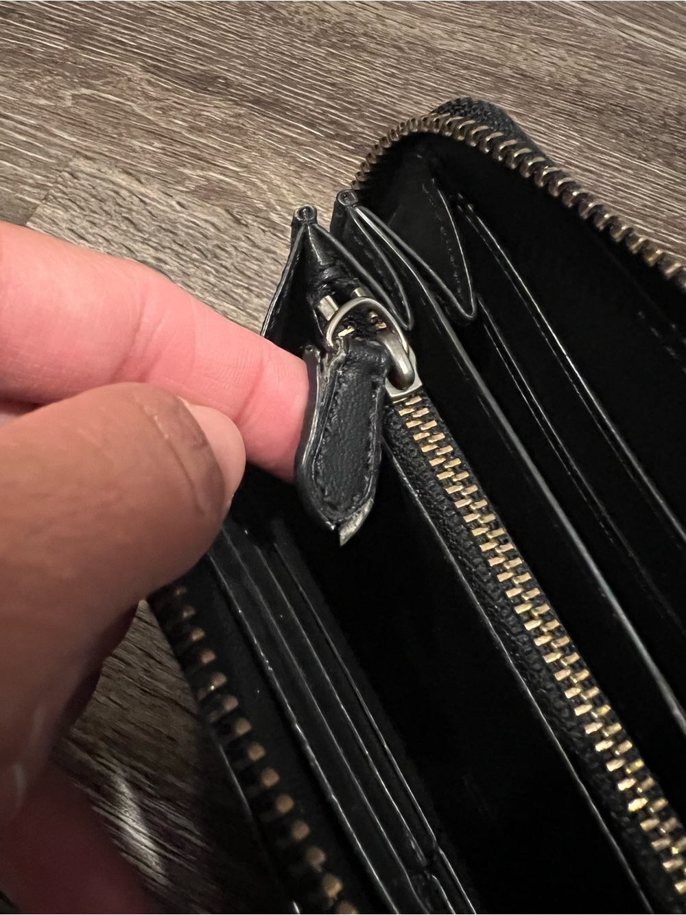 Coach F75222 Zip-Around Perforated Leather Wallet in Blue - Picture 15 of 16